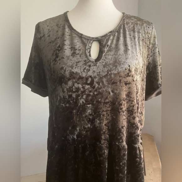 Altar'd State crushed velvet, baby doll top SZ M Boho chic - Picture 5 of 16